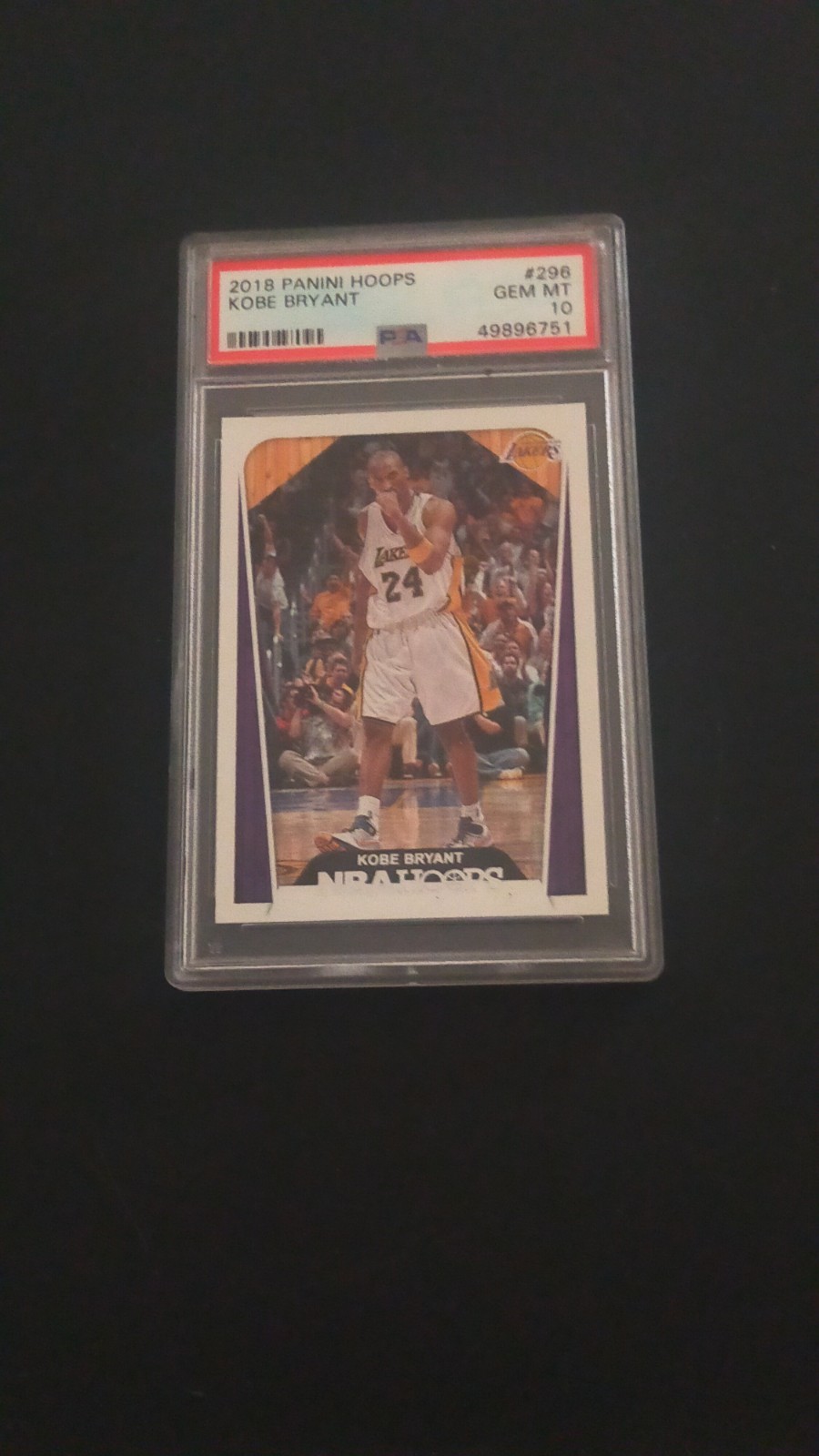 2018 PANINI HOOPS KOBE #296 GEM MT 10 🐍 2018 PANINI HOOPS KOBE #296 GEM MT 10 🐍