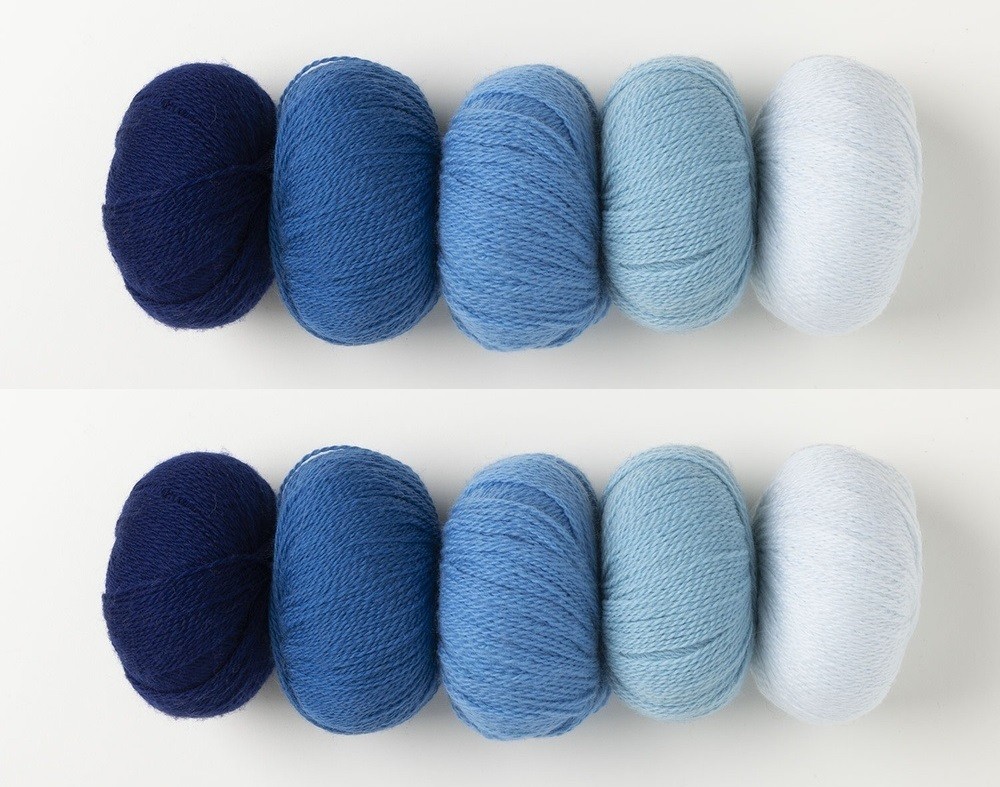 Knit Picks Palette Bright Blues Value Pack 10 Balls Wool Fingering Yarn