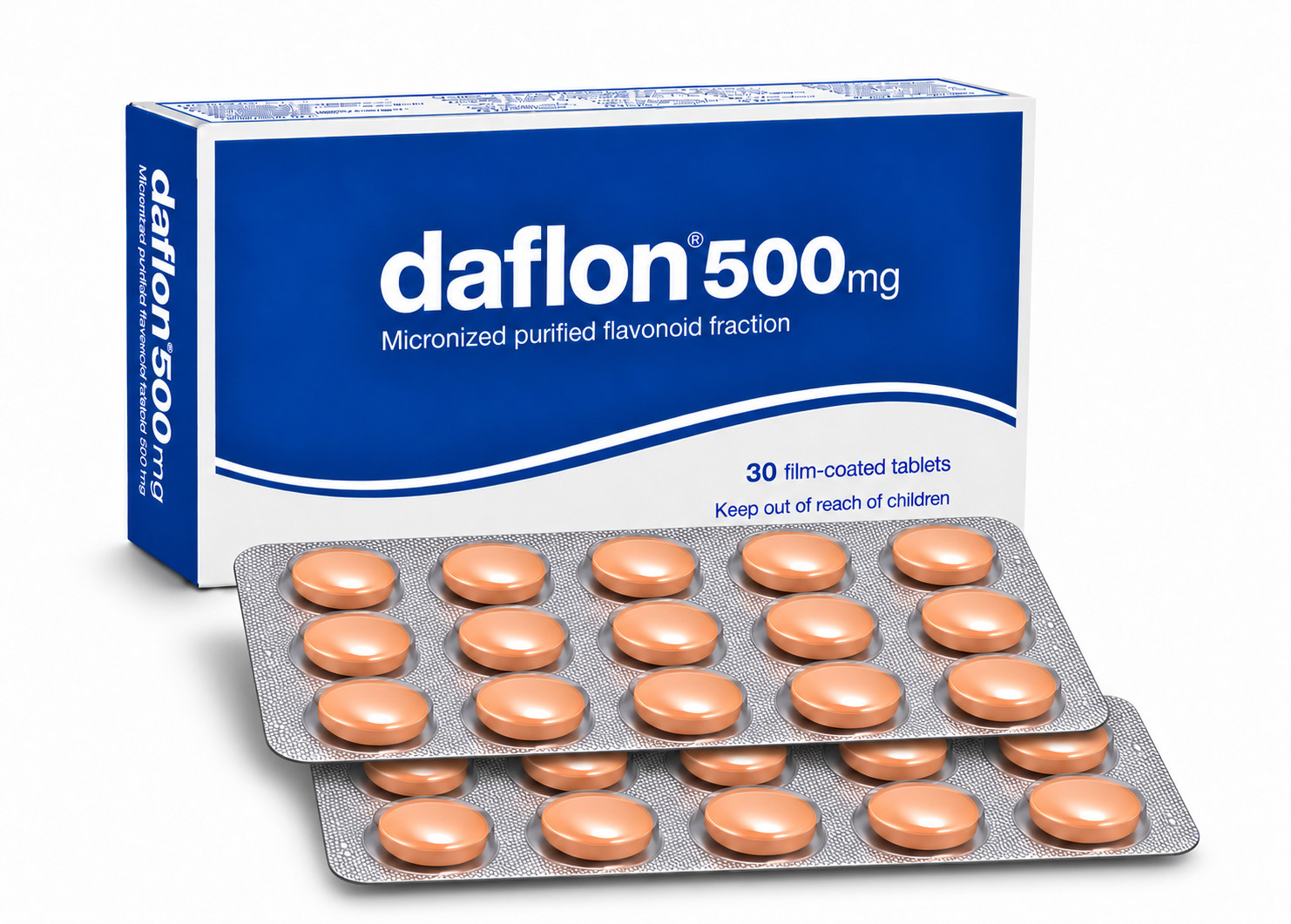 Daflon 500 mg Tablets – 30 Count – Plant-Based Flavonoid Formula – Daflon 500 mg Tablets – 30 Count – Plant-Based Flavonoid Formula –
