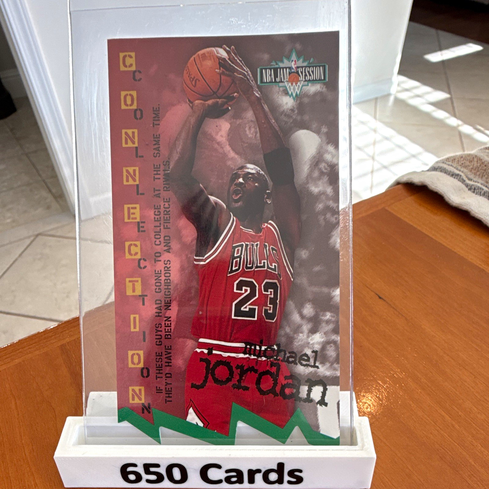 Michael Jordan Fleer 1995-96 NBA Jam Session Connection Die-Cut Michael Jordan Fleer 1995-96 NBA Jam Session Connection Die-Cut