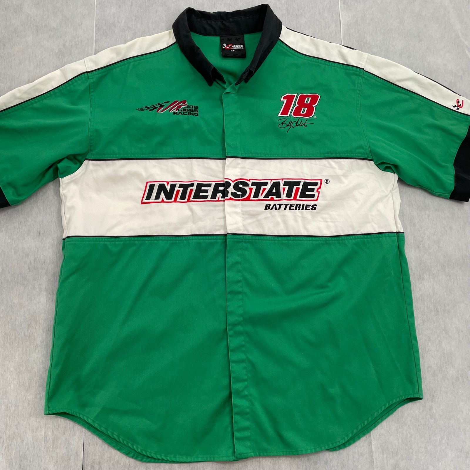 VINTAGE Chase Authentics Shirt 2XL Bobby Labonte 18 Interstate Batteries NASCAR