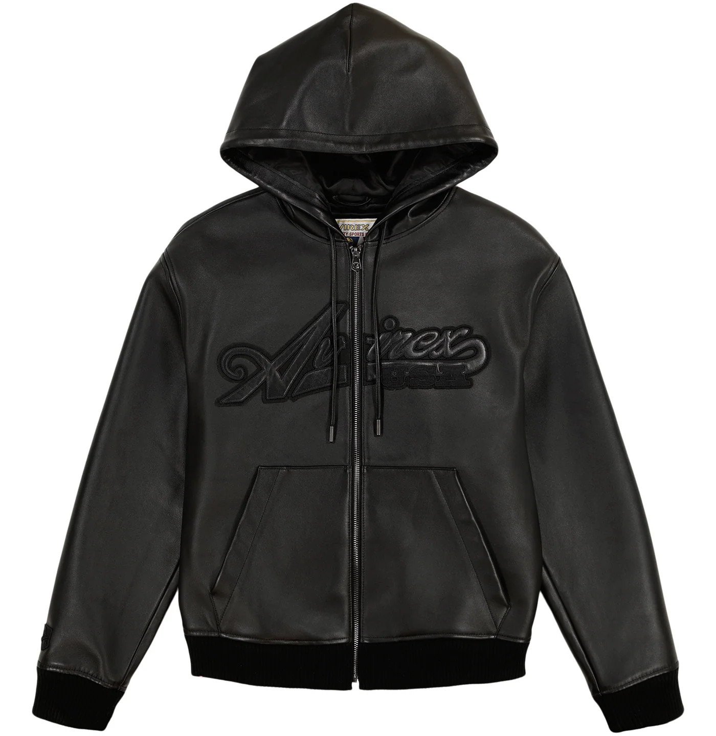 Avirex Men\'s Real Leather Jacket Sheepskin Flight Bomber American Varsity Jacket