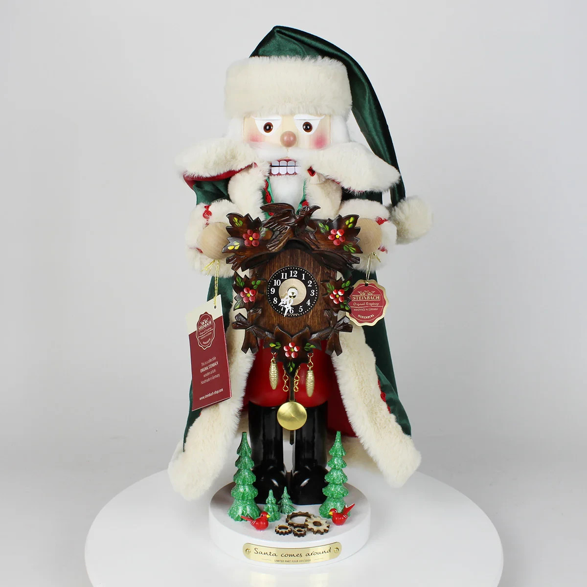 New in Box - Steinbach Santa Comes Around - Part 4 Nutcracker w/ Cuckoo Clock