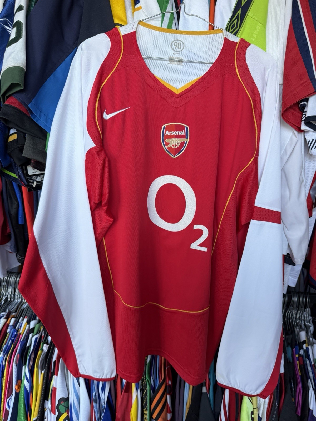 ARSENAL LONDON ENGLAND 2004/2005 HOME FOOTBALL SHIRT JERSEY NIKE ARSENAL LONDON ENGLAND 2004/2005 HOME FOOTBALL SHIRT JERSEY NIKE