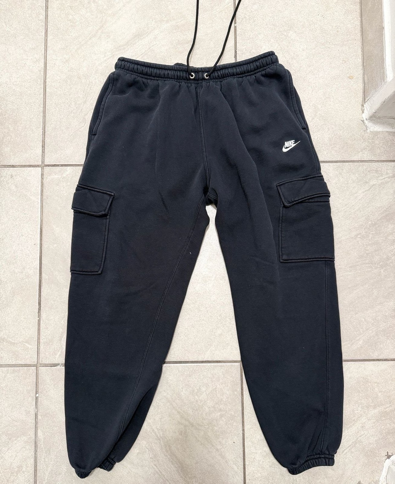 Nike Sportswear Club Fleece Cargo Sweatpants Size M Black