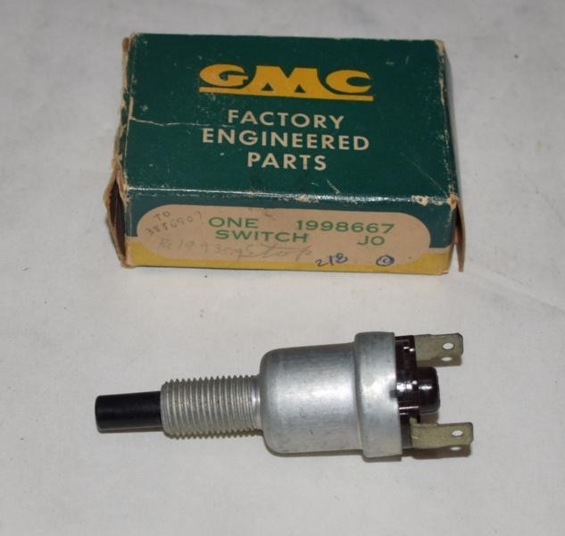 NOS 1958-65 CHEVY CORVETTE IMPALA PASSCAR CORVAIR TRUCK STOP LAMP SWITCH 1998667