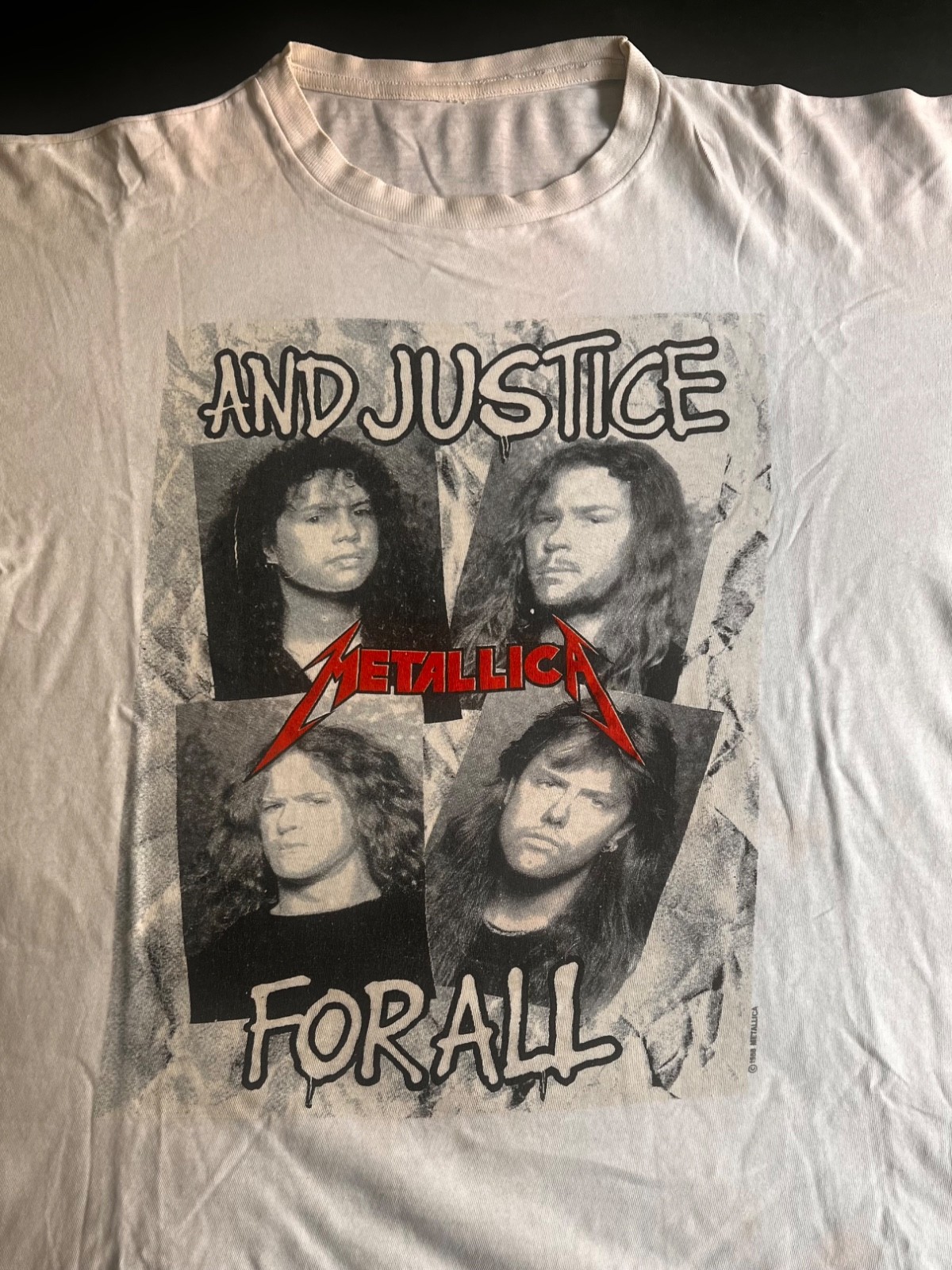 Vintage 1988 METALLICA And Justice For All T-Shirt 4 Album Cover Backprint L