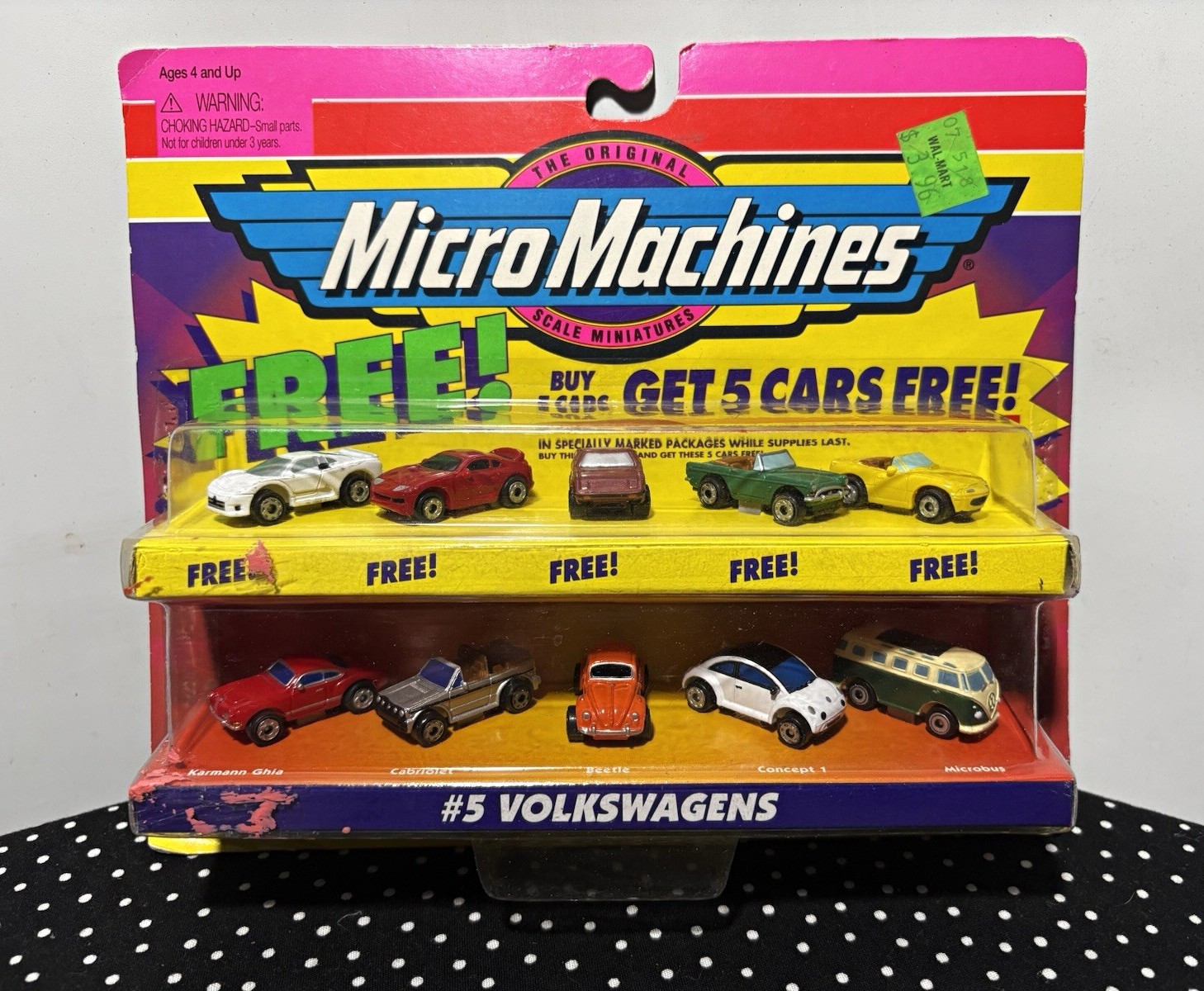Micro Machines #5 Volkswagens Volkswagen 5-Car Set Unopened Vintage 1997 Micro Machines #5 Volkswagens Volkswagen 5-Car Set Unopened Vintage 1997