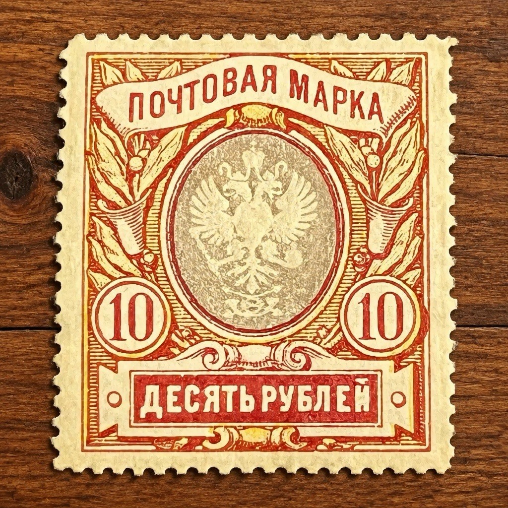 1915 IMPERIAL RUSSIA YR ,Scott #109A,MI 81 AX~MLH~10 RUB, #3733 1915 IMPERIAL RUSSIA YR ,Scott #109A,MI 81 AX~MLH~10 RUB, #3733