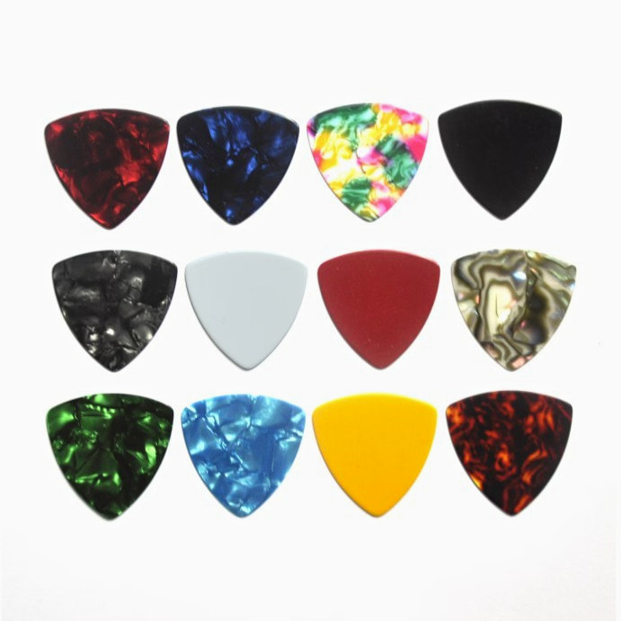 Multicolor Guitar Picks / Plectrums - Lot of 12 Assorted Mixed Colors