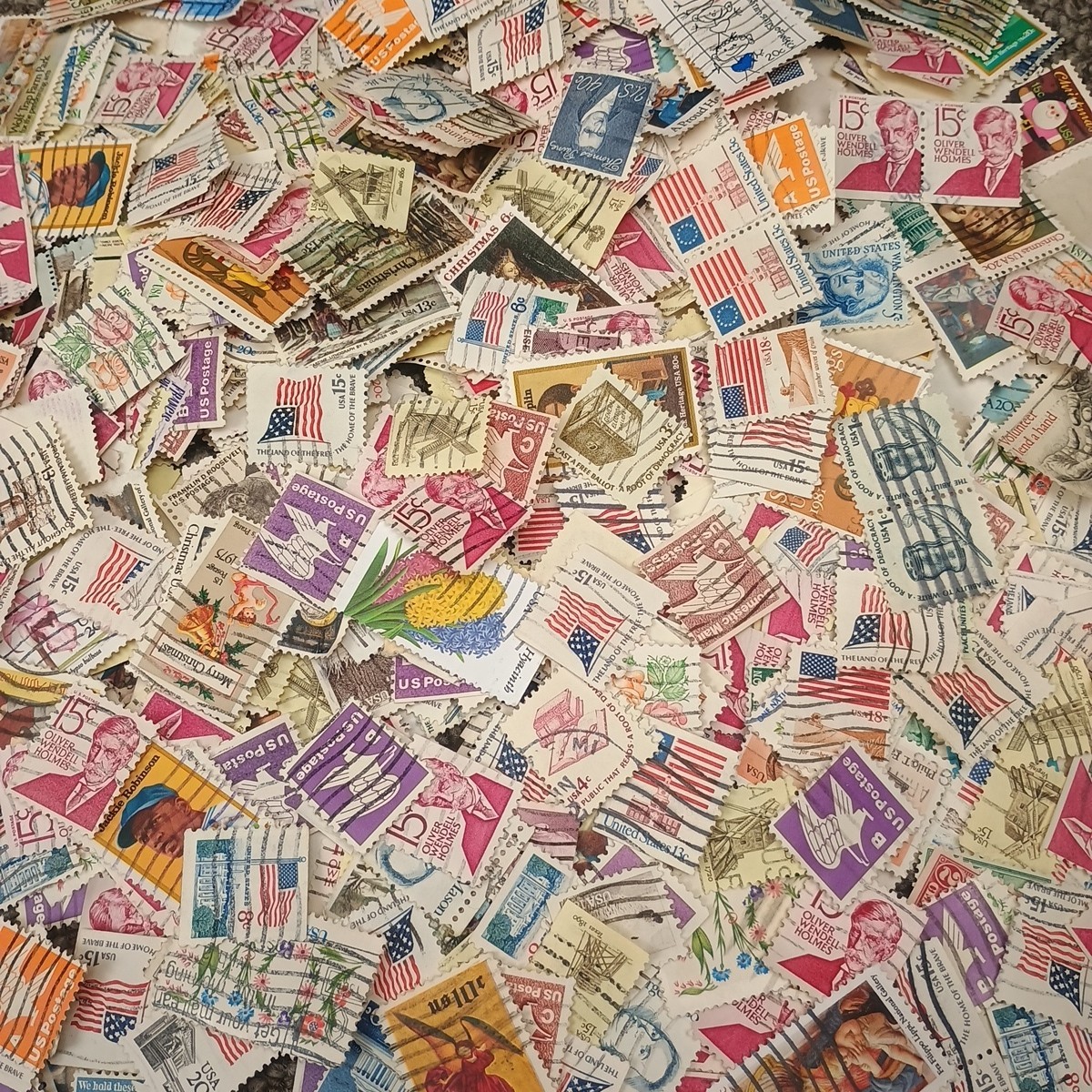 1,000+ U.S. Postage Stamps Lot Canceled Off Paper ~1930-1980s Buy 2 get 3rd Free 1,000+ U.S. Postage Stamps Lot Canceled Off Paper ~1930-1980s Buy 2 get 3rd Free