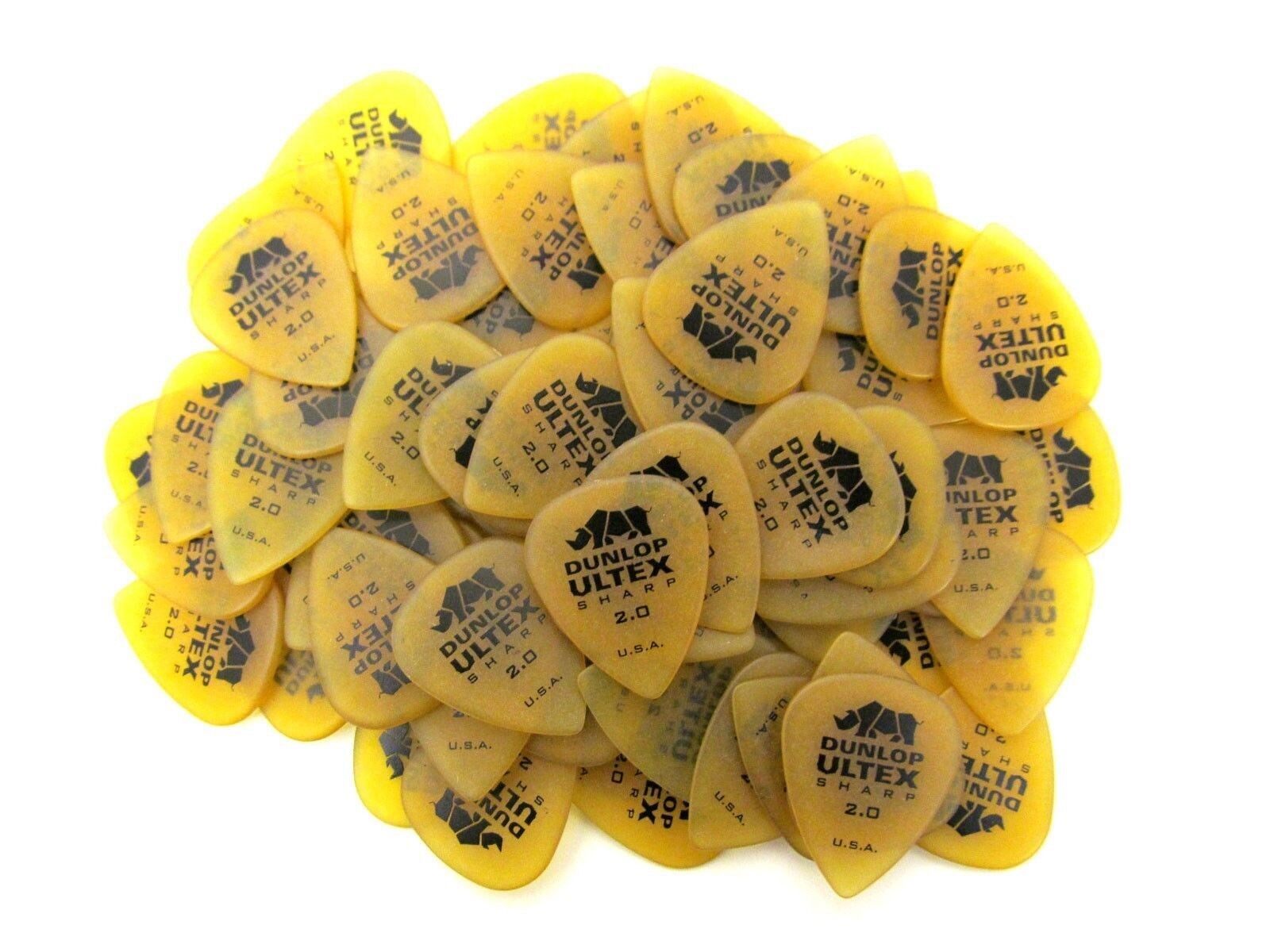 Dunlop Guitar Picks 72 Pack Ultex Sharp 2.0mm (433R)