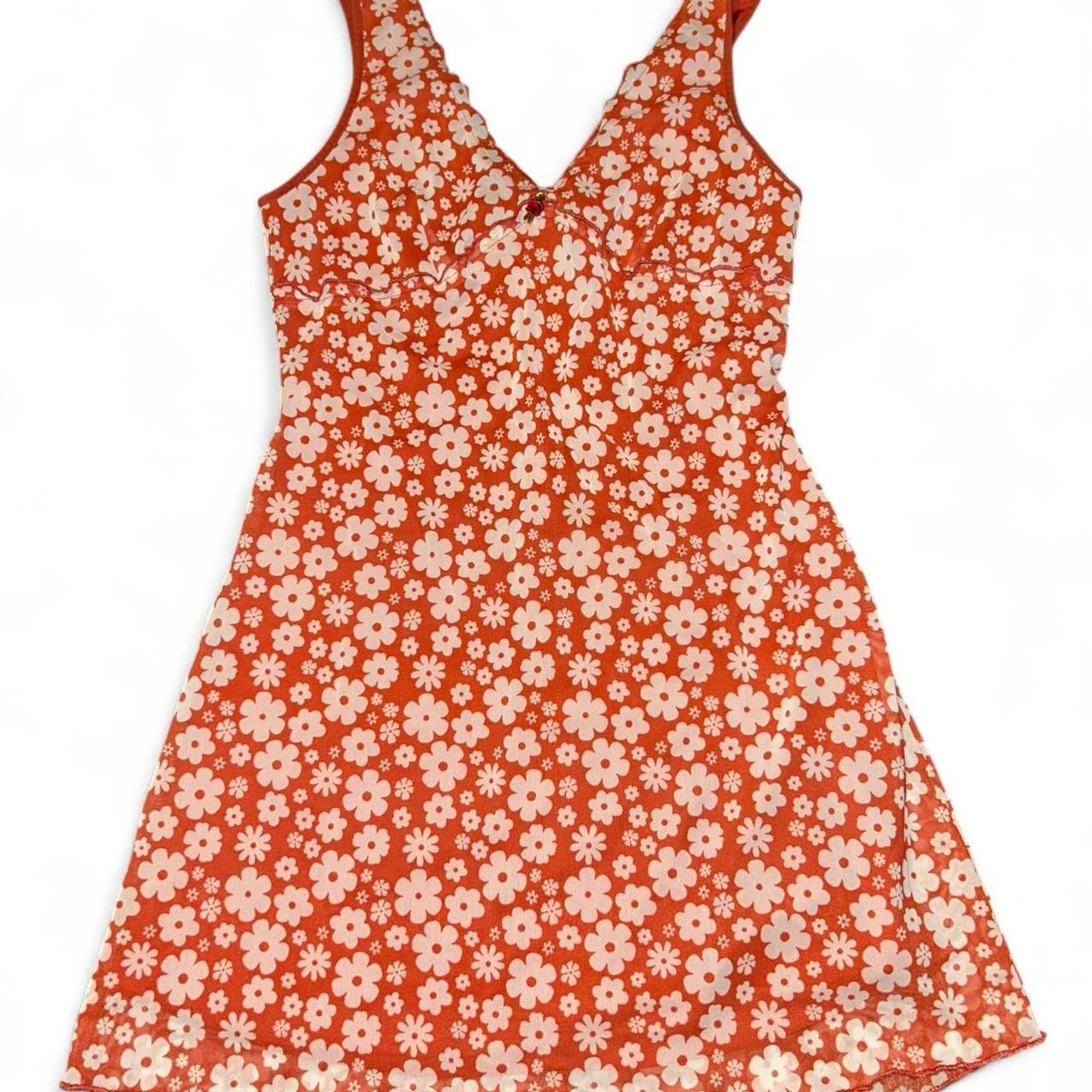 Forever-21 Women\'s Orange and Red Dress - L