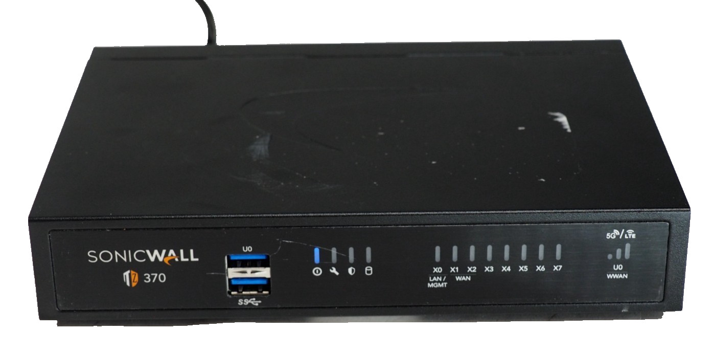 SonicWall 370 TZ370 8-Port Network Security Appliance w/AC Adapter