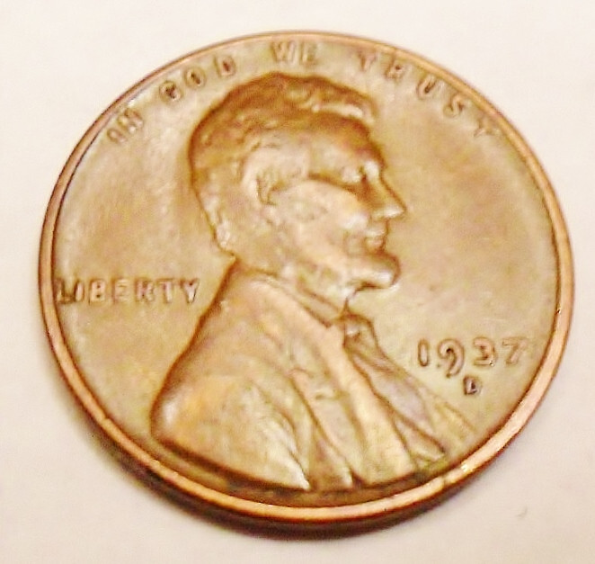 1937 D Lincoln Wheat Cent / Penny  AVE CIRCULATED  **FREE SHIPPING**