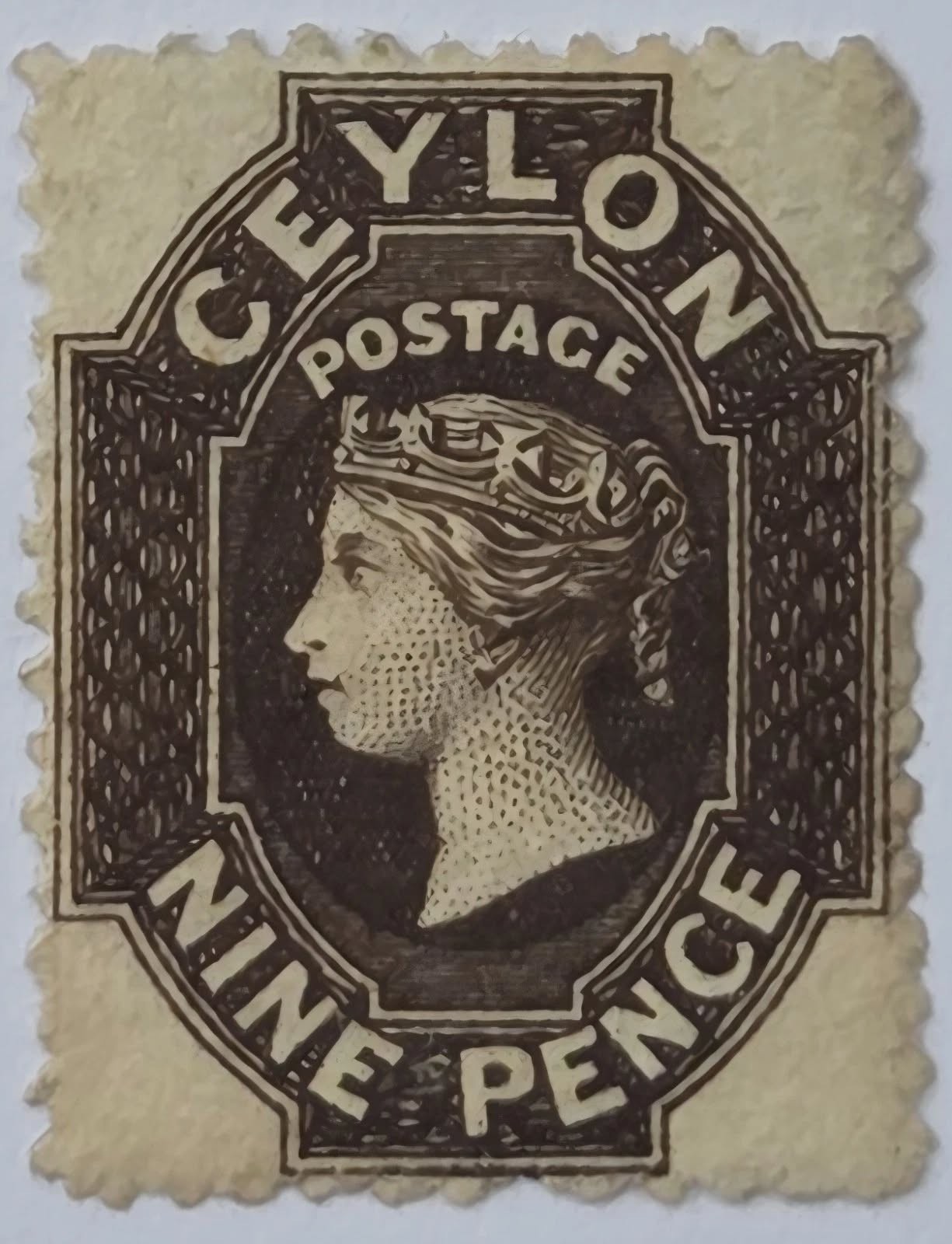 Ceylon 1863 Stamps – NINE PENCE, QV 57 - MH