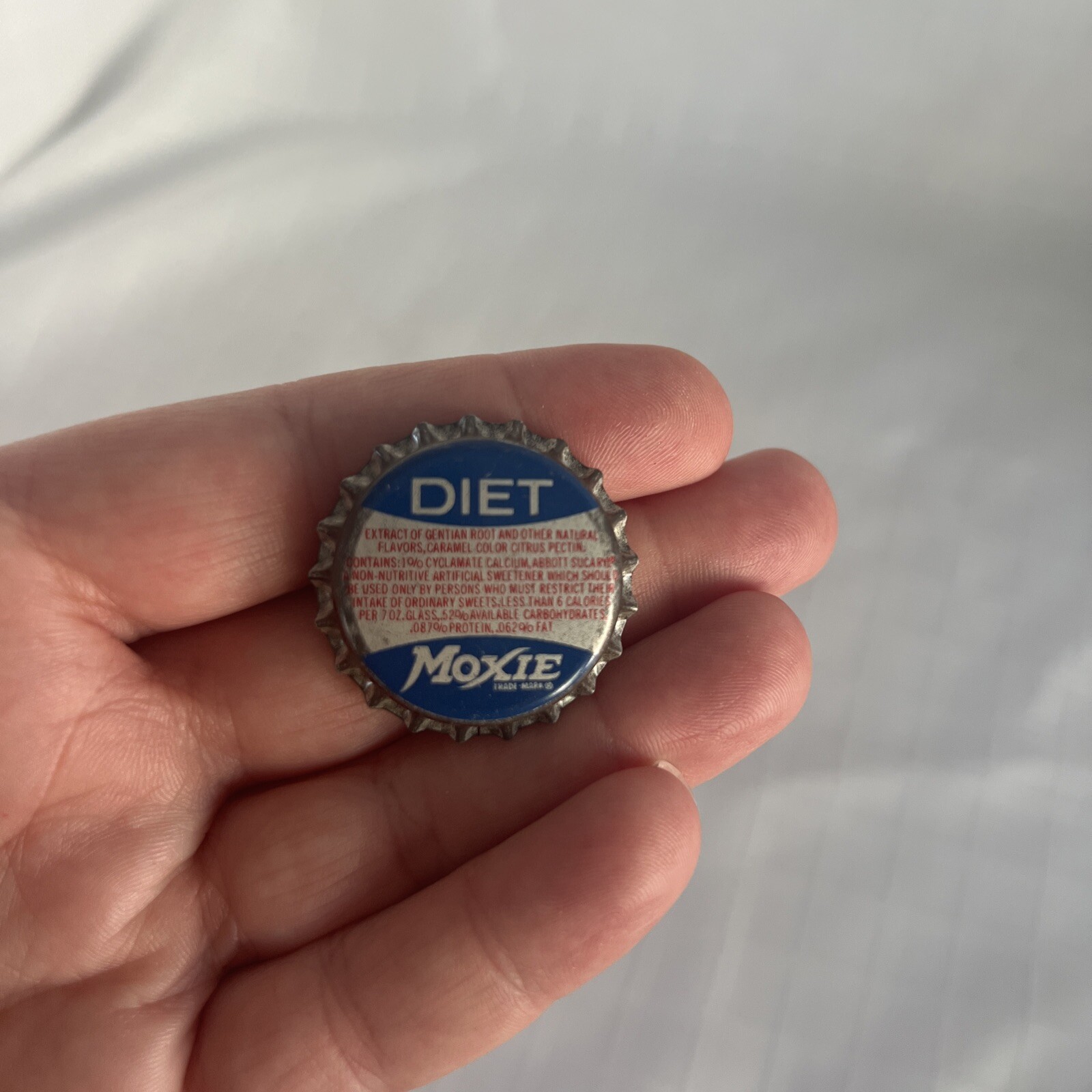 Vintage DIET MOXIE Cork Lined bottle cap; 1960's, Unused; NOS;(FALL RIVER, MASS) Vintage DIET MOXIE Cork Lined bottle cap; 1960's, Unused; NOS;(FALL RIVER, MASS)