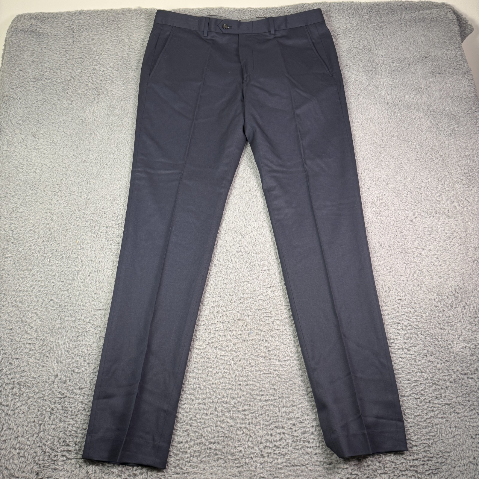 Todd Snyder Navy Natural Stretch Wool Pants Mens 34x34 Blue Sutton Fit Dress NEW