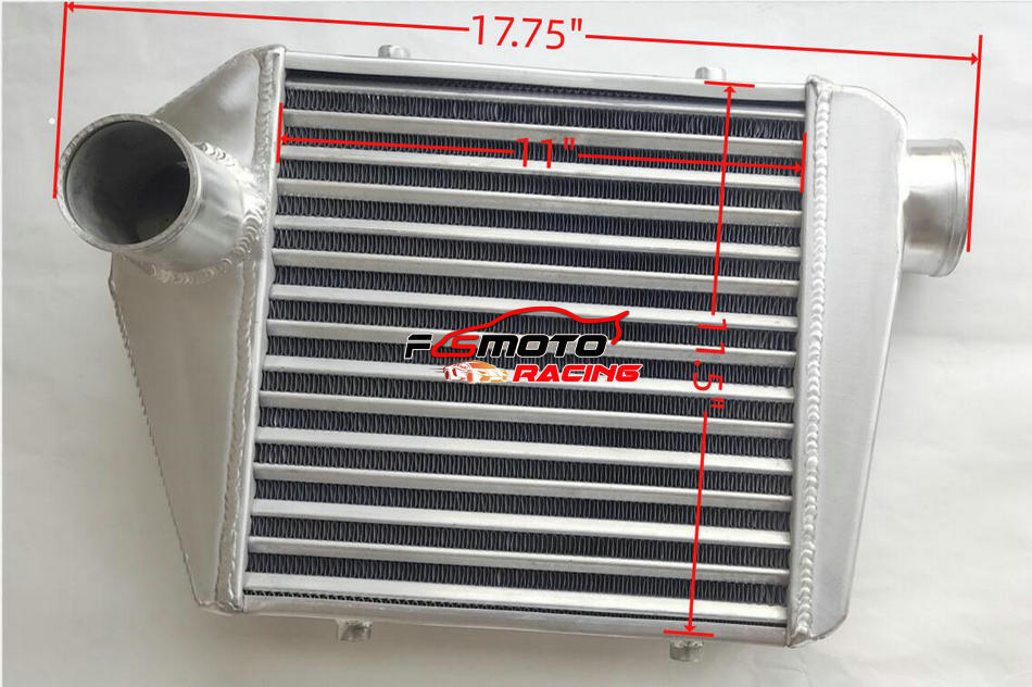 Universal Aluminum Turbo Intercooler Delta Fin Design 17 3/4\