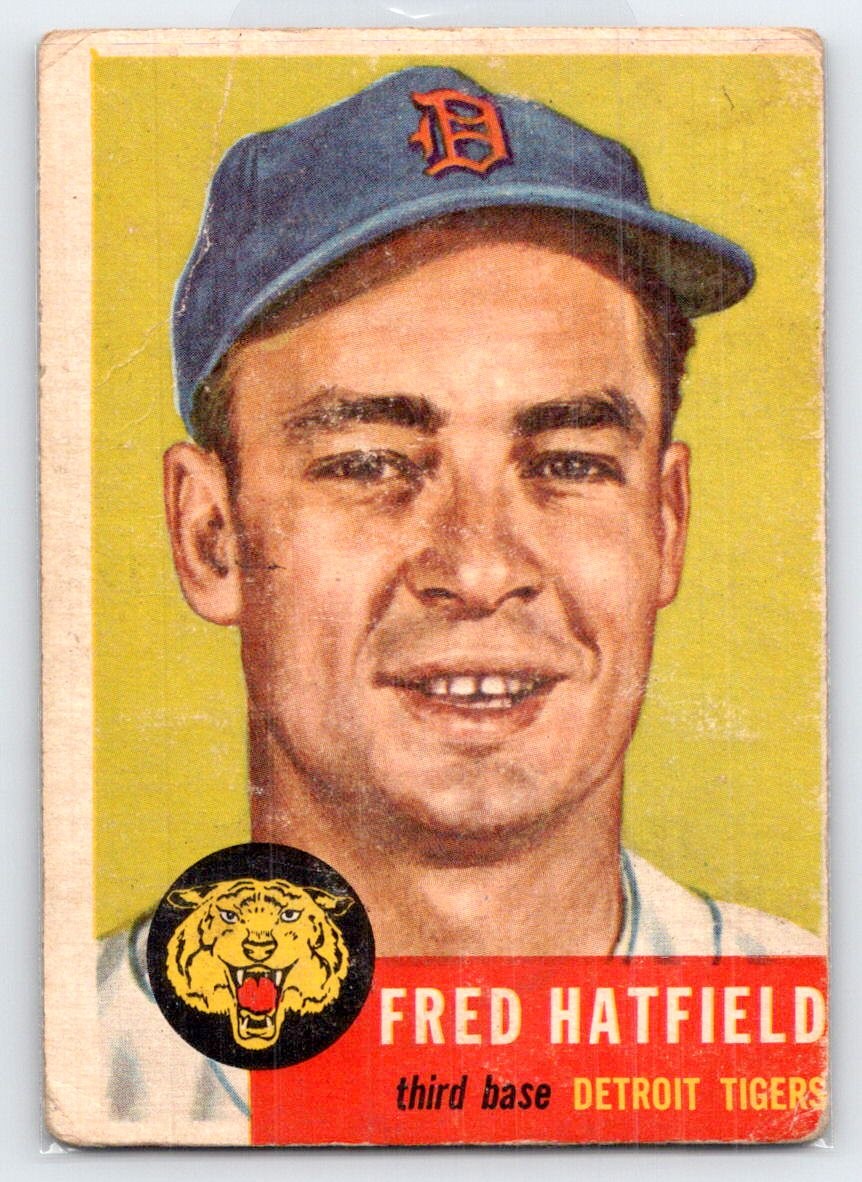 1953 Topps Fred Hatfield #163a Tigers