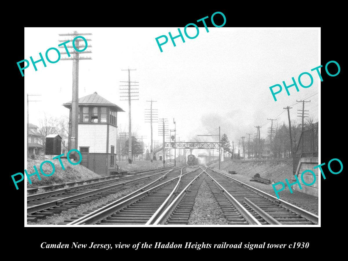POSTCARD SIZE PHOTO OF CAMDEN NEW JERSEY H/HEIGHTS RAILROAD SIGNAL TOWER c1930 POSTCARD SIZE PHOTO OF CAMDEN NEW JERSEY H/HEIGHTS RAILROAD SIGNAL TOWER c1930