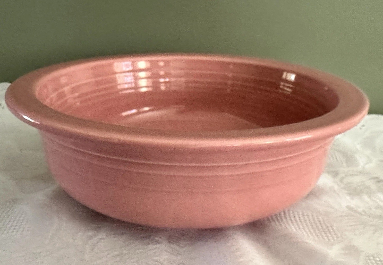 Fiesta Rose Pink 1 Qt  Serving  Bowl 8.25”Vintage Retired Fiesta Ware Collector
