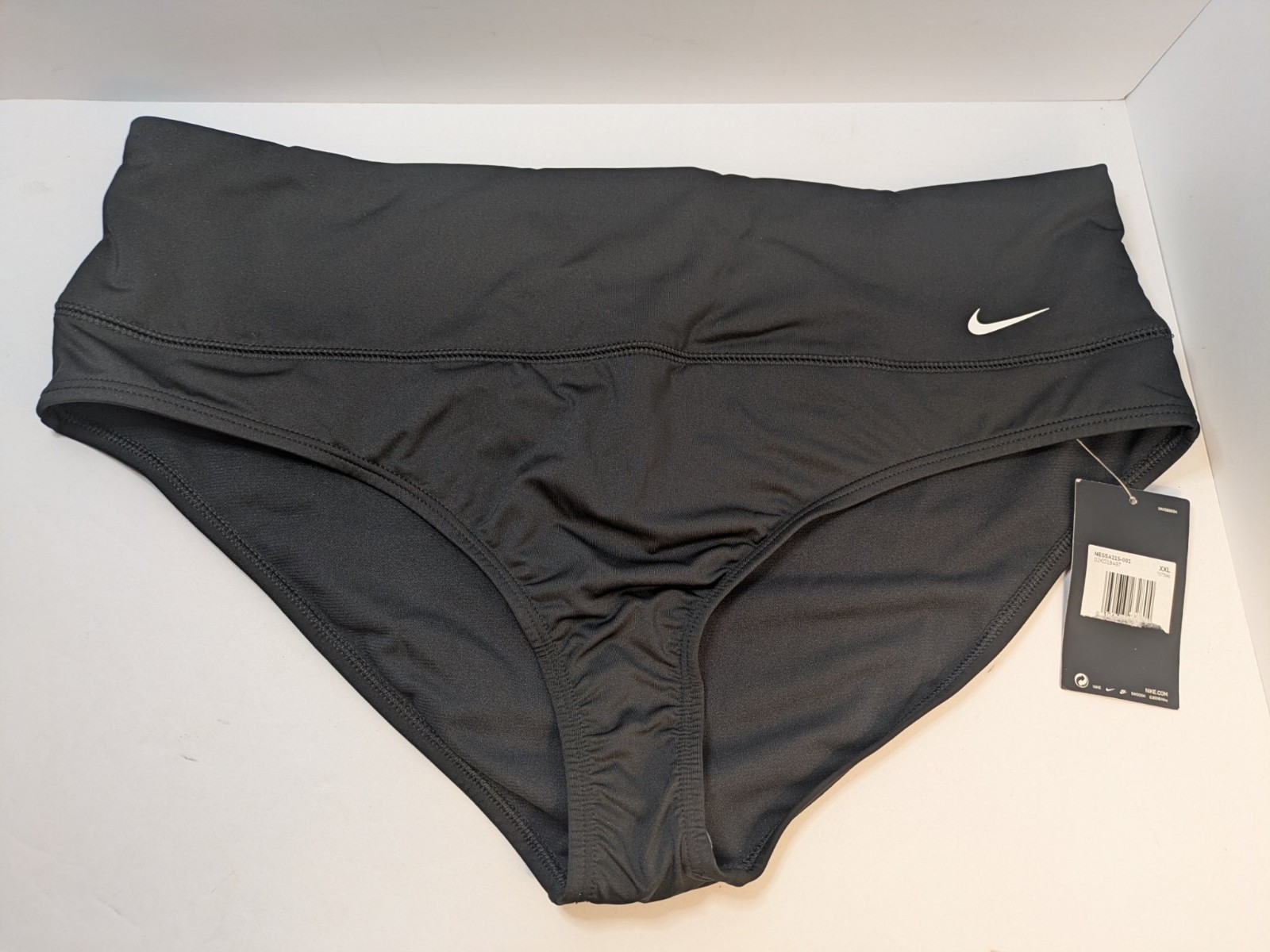 Nike Womens High Waisted Swim Bottoms XXL Black Bikini NWT NESSA215-001
