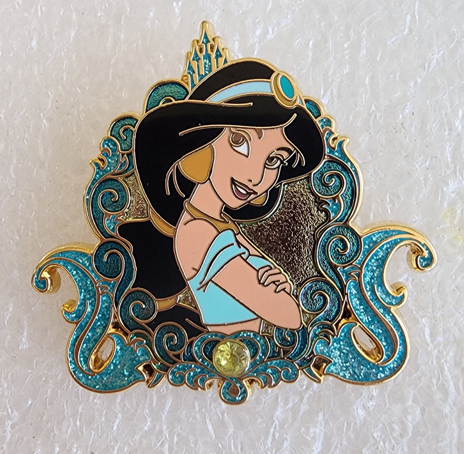 💜RARE DLR~DISNEY GIRLS-JASMINE REVEAL /CONCEAL MYSTERY COLLECTION PIN-FREE SHPG