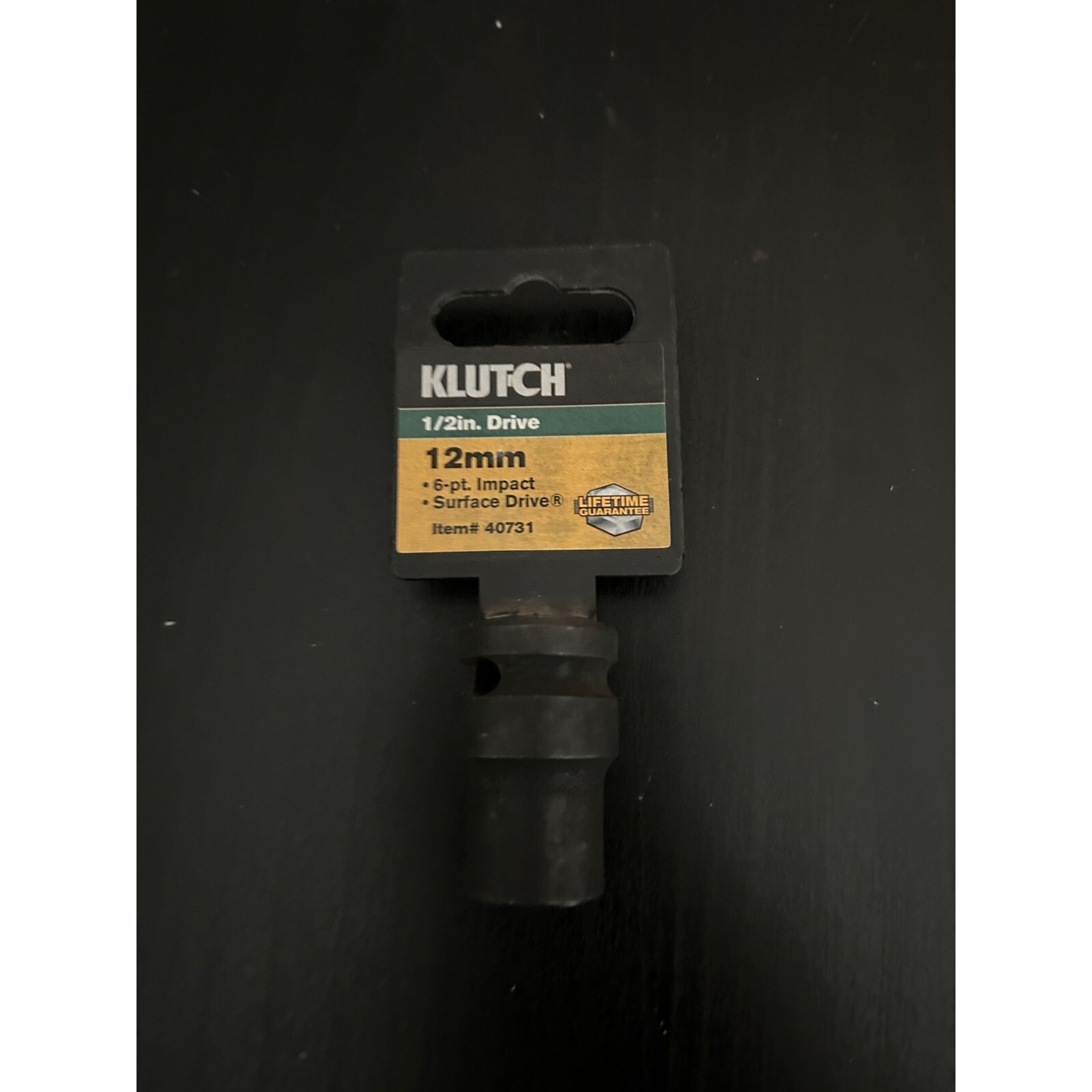 Klutch 1/2in Drive 12mm 6-Pt Impact Socket Surface Drive Tools