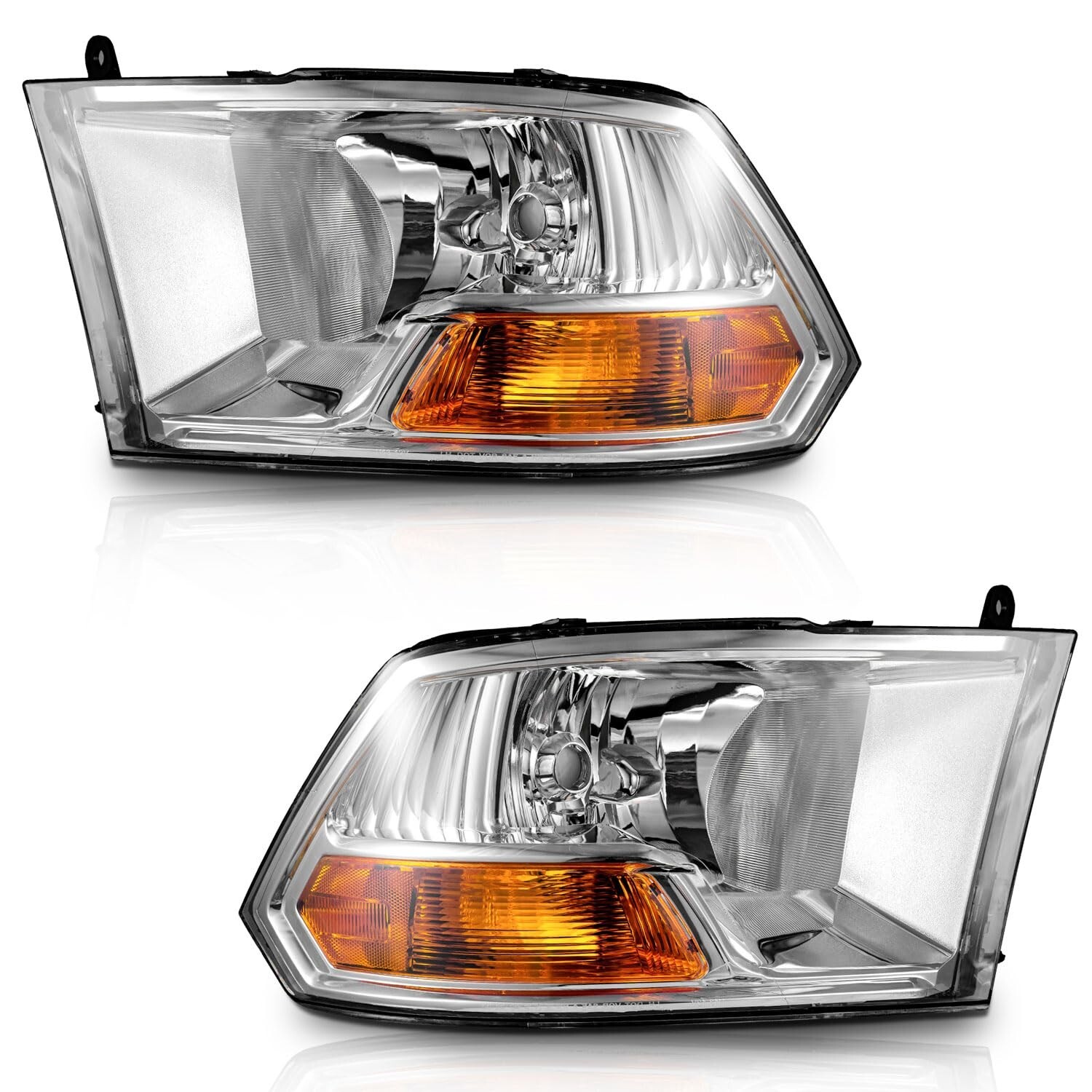 WEELMOTO For 2009-2012 Dodge Ram 1500 2500 3500 Headlights Assembly Left + Right