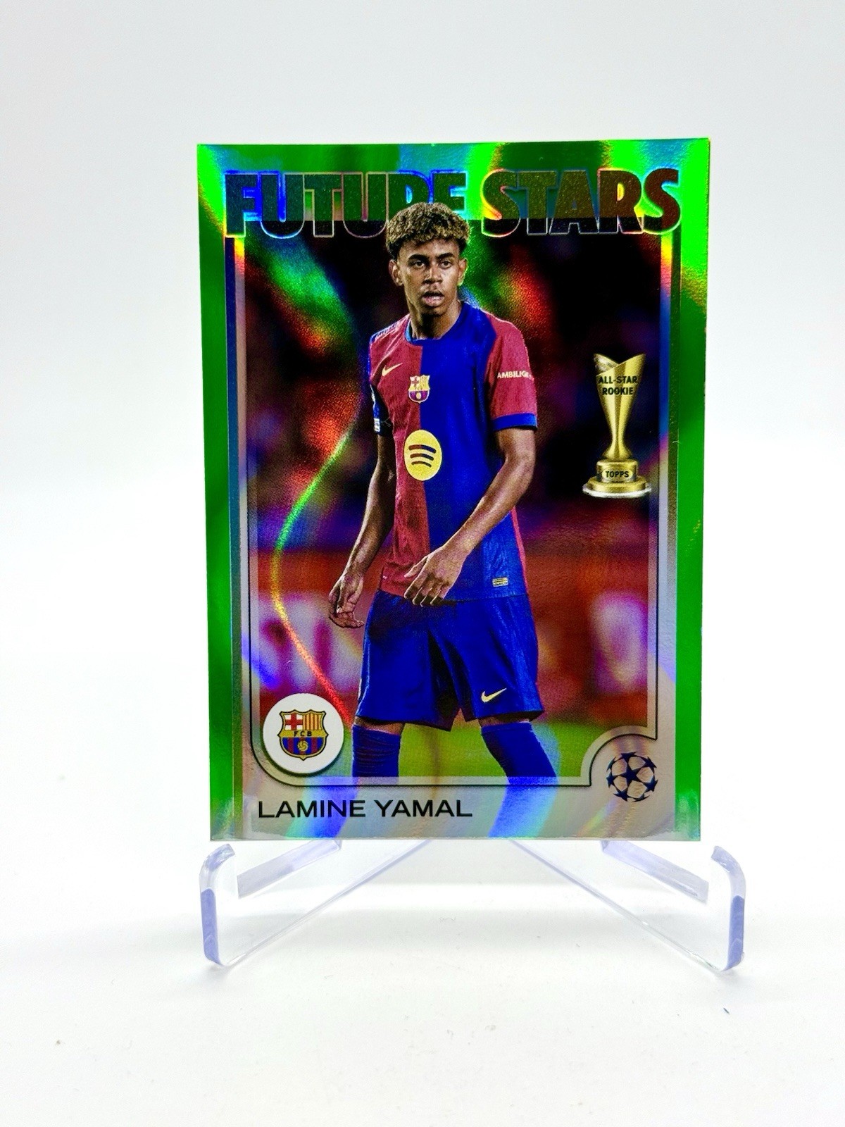 LAMINE YAMAL 2024-25 Topps UCC #27 Future Stars GREEN LAVA SP
