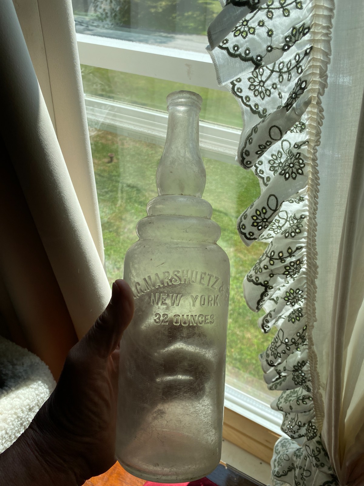 Antique 1890\'s A.G. MARSHUETZ & CO.- 32 Oz. NEW YORK 12\ Antique 1890\'s A.G. MARSHUETZ & CO.- 32 Oz. NEW YORK 12\