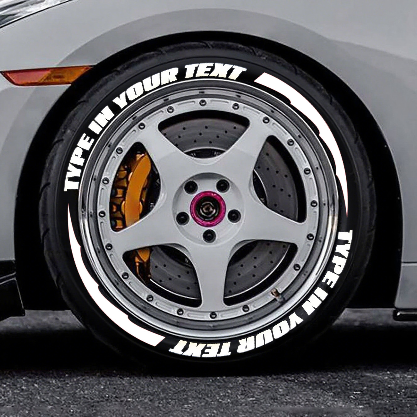 CUSTOM TEXT Tire Lettering Sticker 1.06\