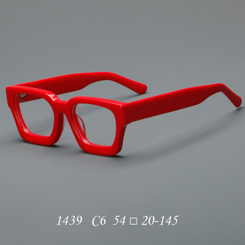  Unique Vintage Thick Acetate Square Full Rim Stylish Eyeglasses Optical Frame