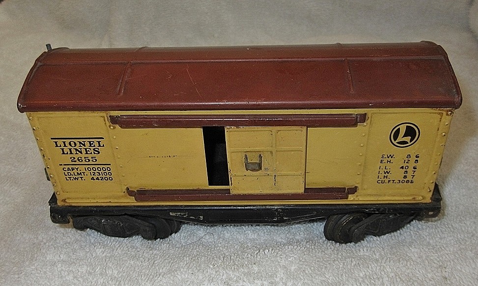LIONEL #2655 PRE WAR RUBBER STAMP BOX CAR