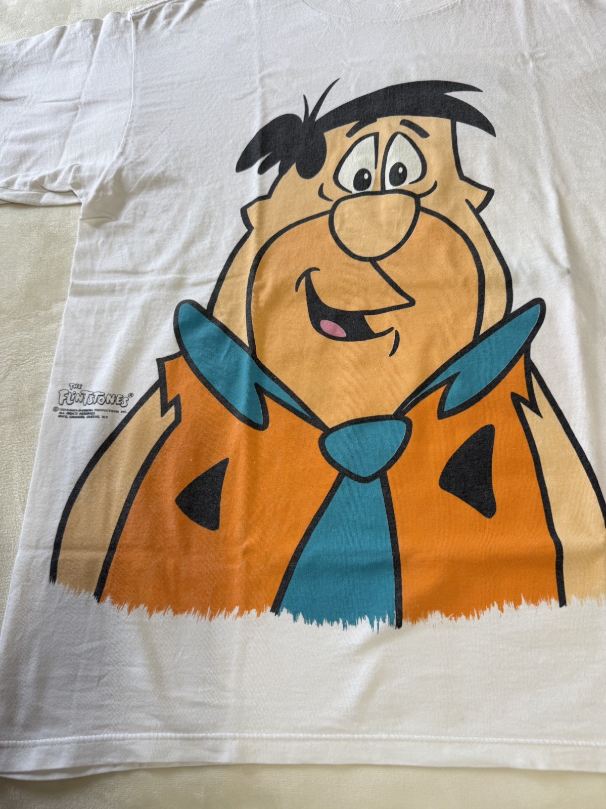 Vintage The Flinstones Fred Flintstone 1994 White Tshirt Double Sided Tultex XL Vintage The Flinstones Fred Flintstone 1994 White Tshirt Double Sided Tultex XL