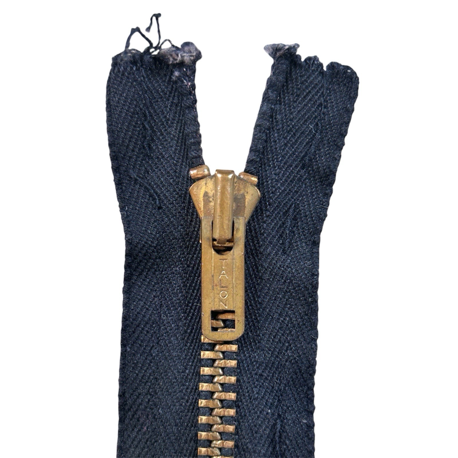 Vtg 1940/50s TALON USA Brass Metal Zipper 19.5