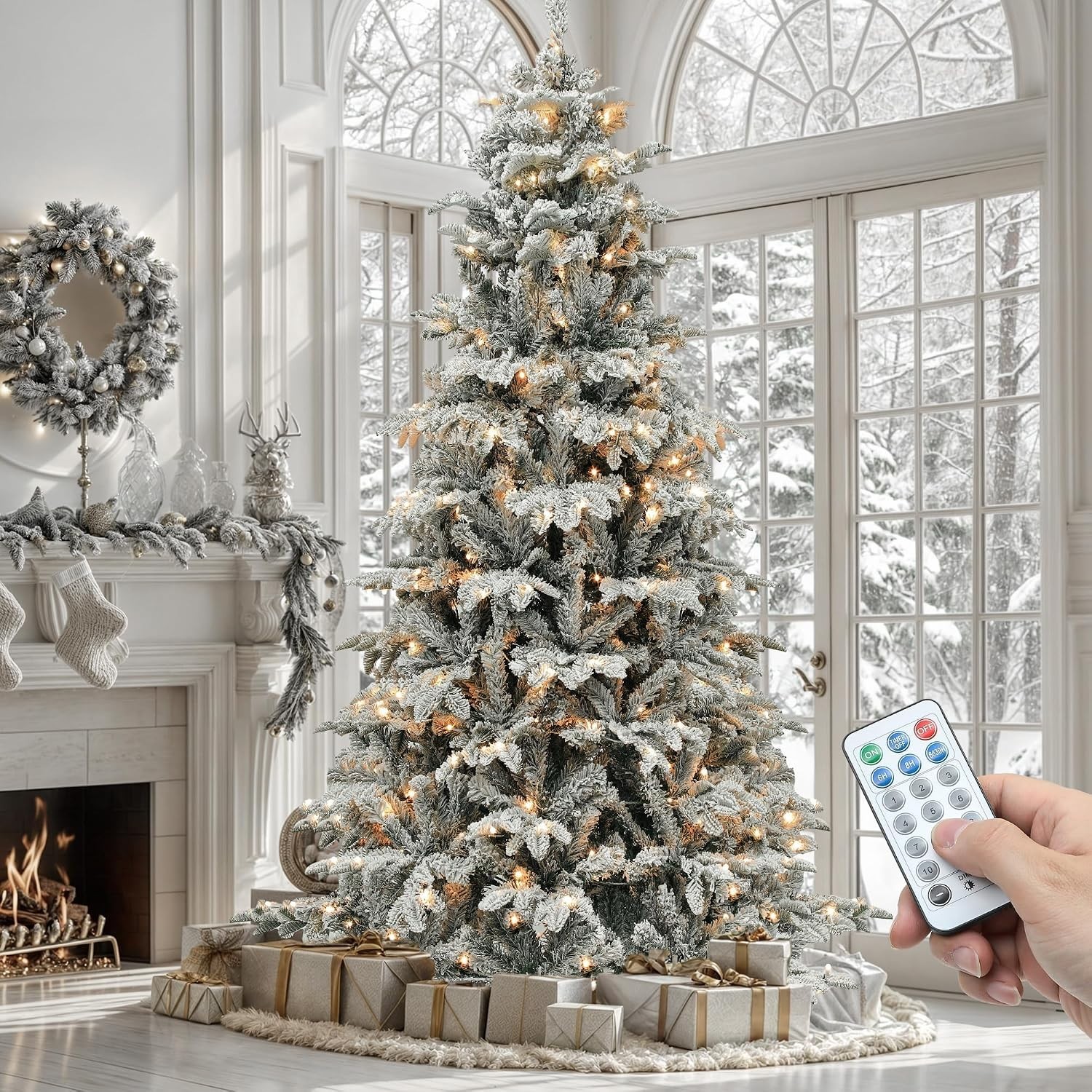 🎄 Home 7.5 ft Pre-Lit Grand Duchess Fir Christmas Tree 🎄