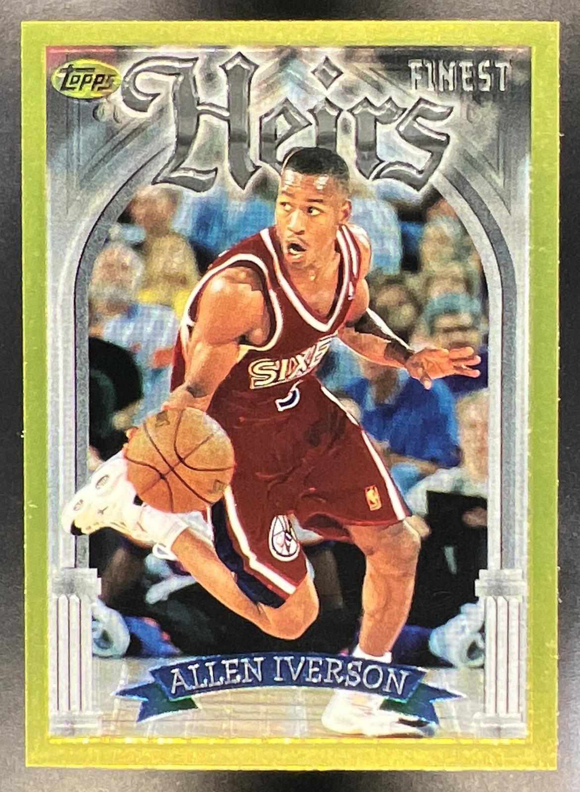 1996-97 Topps Finest Heirs Allen Iverson #280 Gold Rare Rookie Card RC 76ers