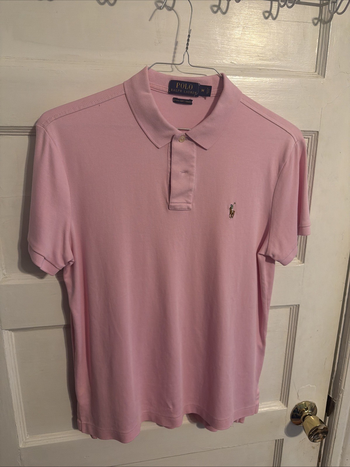 Polo Ralph Lauren Polo Shirt Pink Men Medium Small Polo Ralph Lauren Polo Shirt Pink Men Medium Small