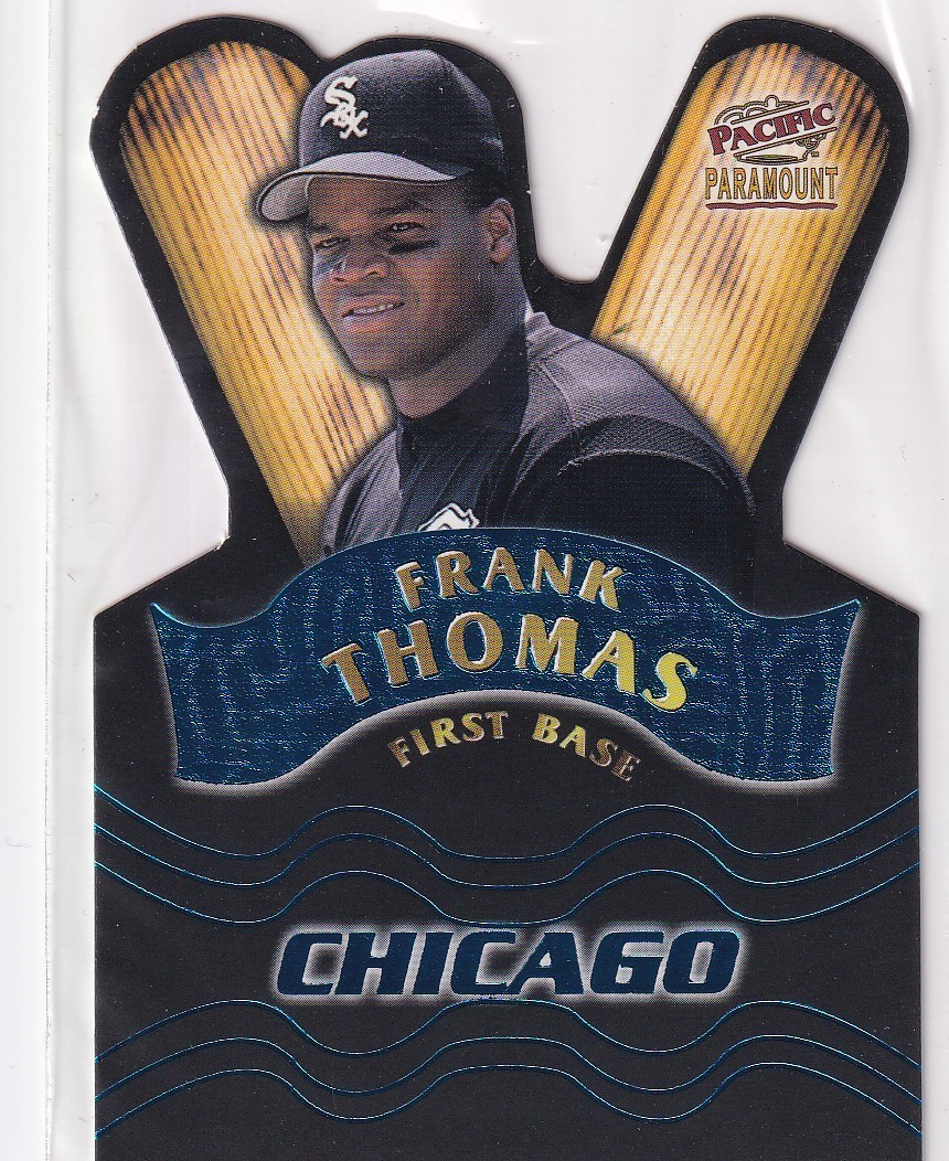 FRANK THOMAS PACIFIC PARAMOUNT TEAM CHECKLIST BLUE DIE CUT WHITE SOX #4 1998 98