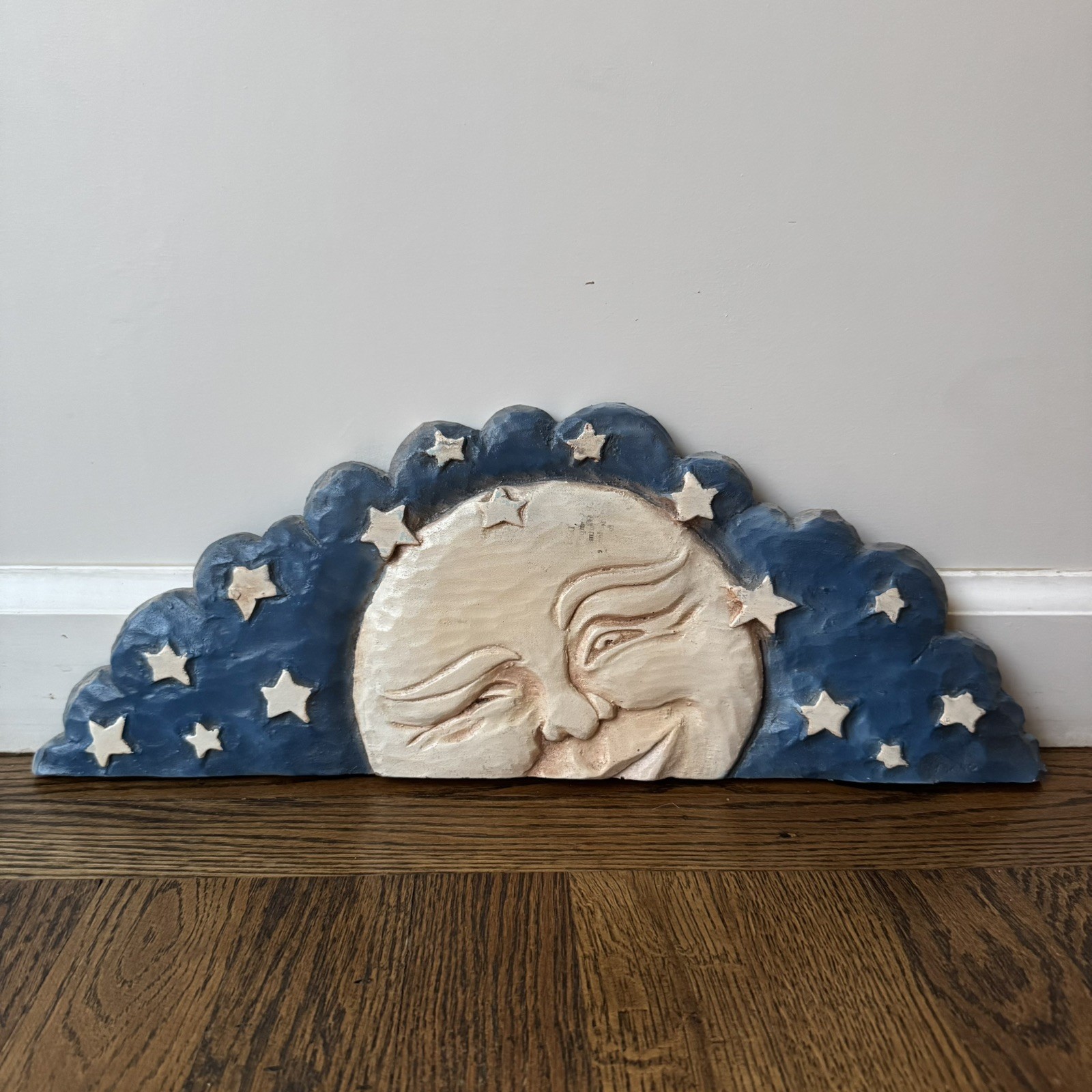 Vintage Al Pisano Celestial Moon Stars Wall Plaque