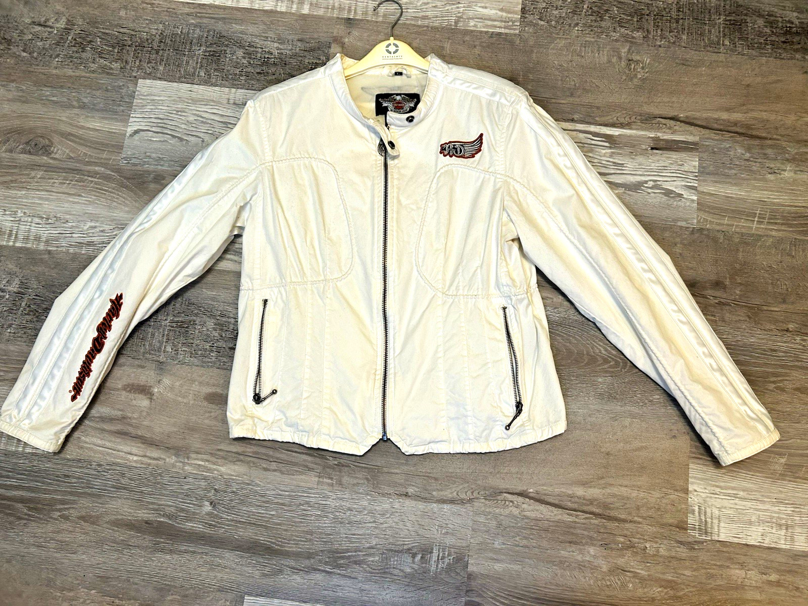 Harley-Davidson Women’s White Full Zip Jacket Embroidered Logo