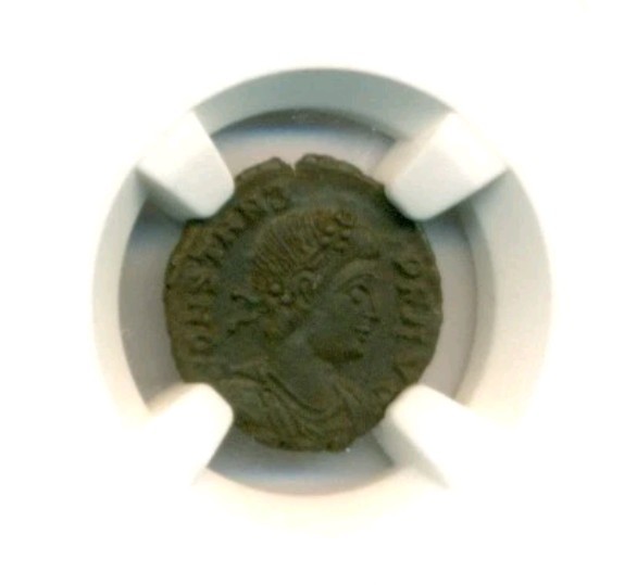 Roman Empire Constans AD 337-350 AE4 BI Nummus Trier - Graded by NGC Ch AU Roman Empire Constans AD 337-350 AE4 BI Nummus Trier - Graded by NGC Ch AU