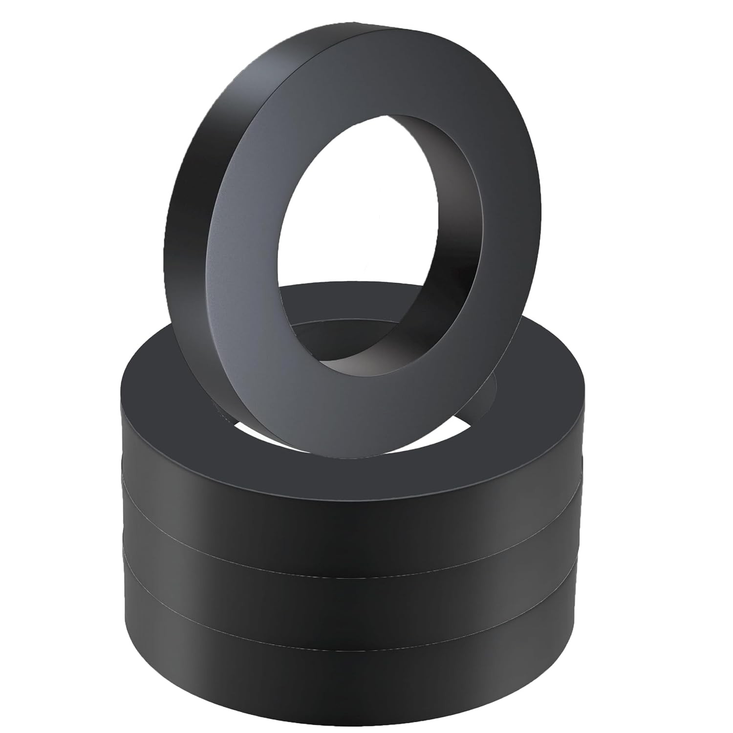 4PCS Large Ferrite Ring Magnet - Grade 10 Big Magnets Heavy Duty, OD60mm x ID32m 4PCS Large Ferrite Ring Magnet - Grade 10 Big Magnets Heavy Duty, OD60mm x ID32m