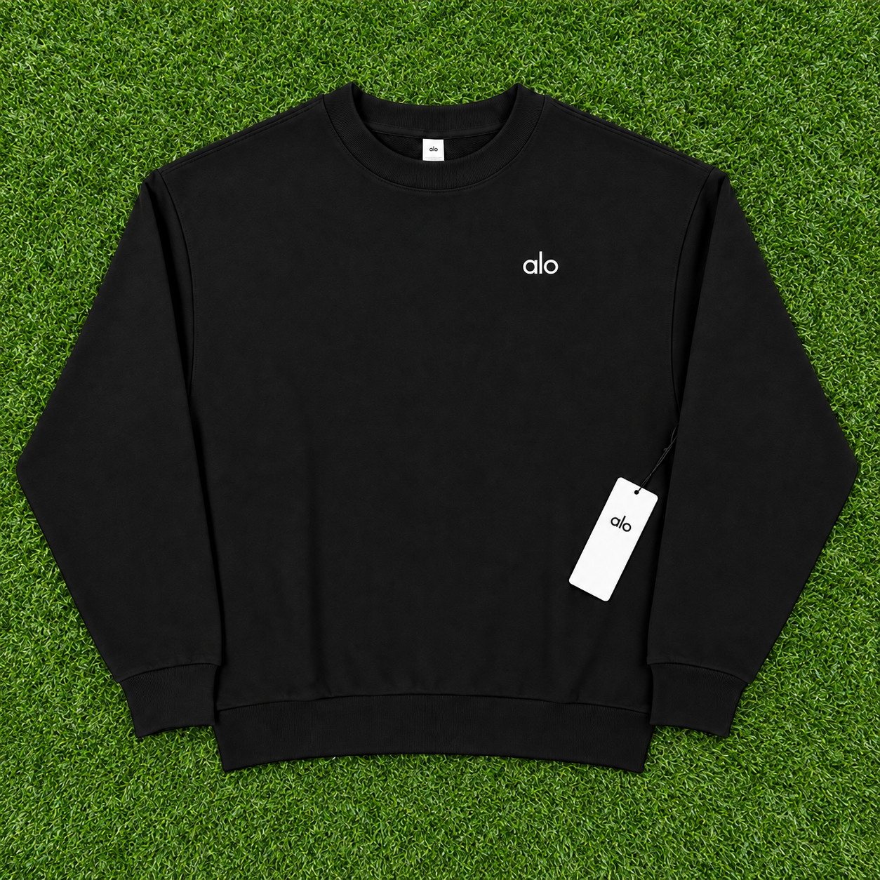 Alo Women\'s Black Accolade Crew Neck Pullover Sweater Size Medium Alo Women\'s Black Accolade Crew Neck Pullover Sweater Size Medium