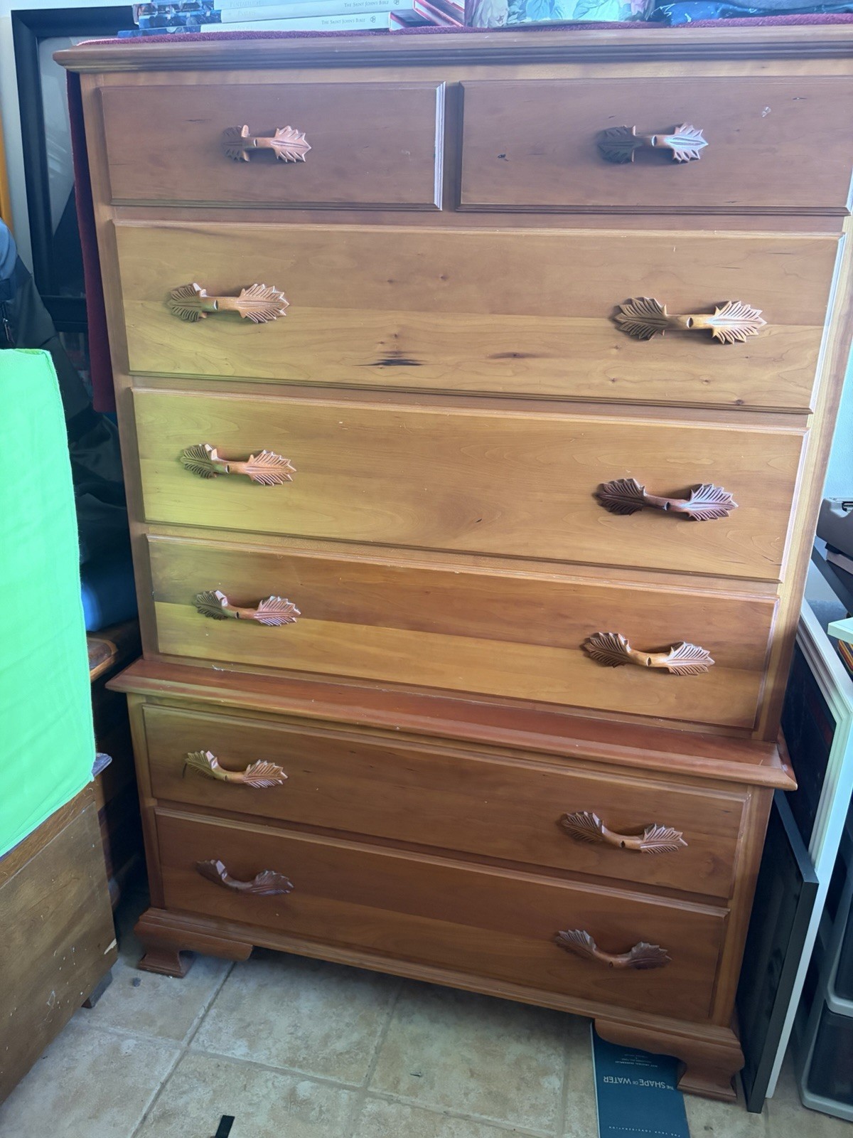 Rare vintage Amana Bedroom Furniture Handmade Cherry Wood Dresser & Nightstands