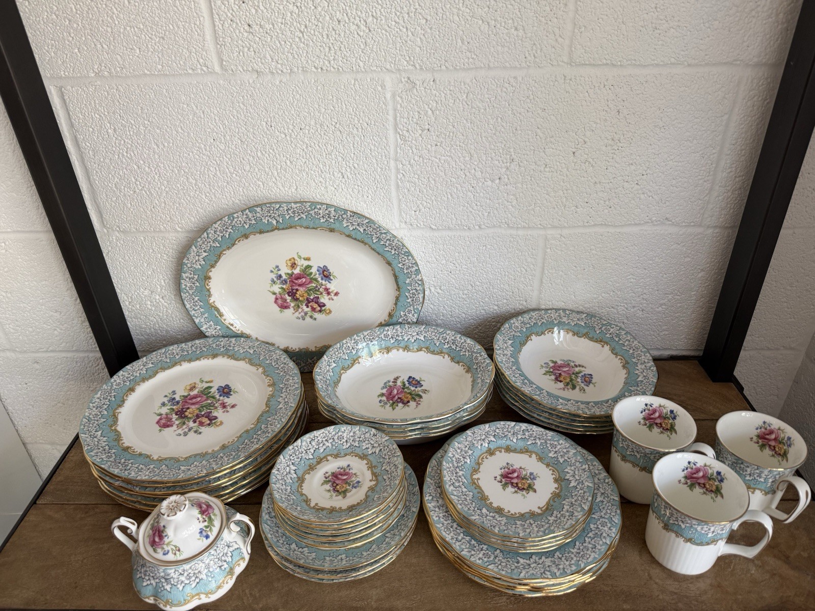 Royal Albert Enchantment 1950 LOT OF 40 Pieces Dinner Salad Serving Bowls Plates