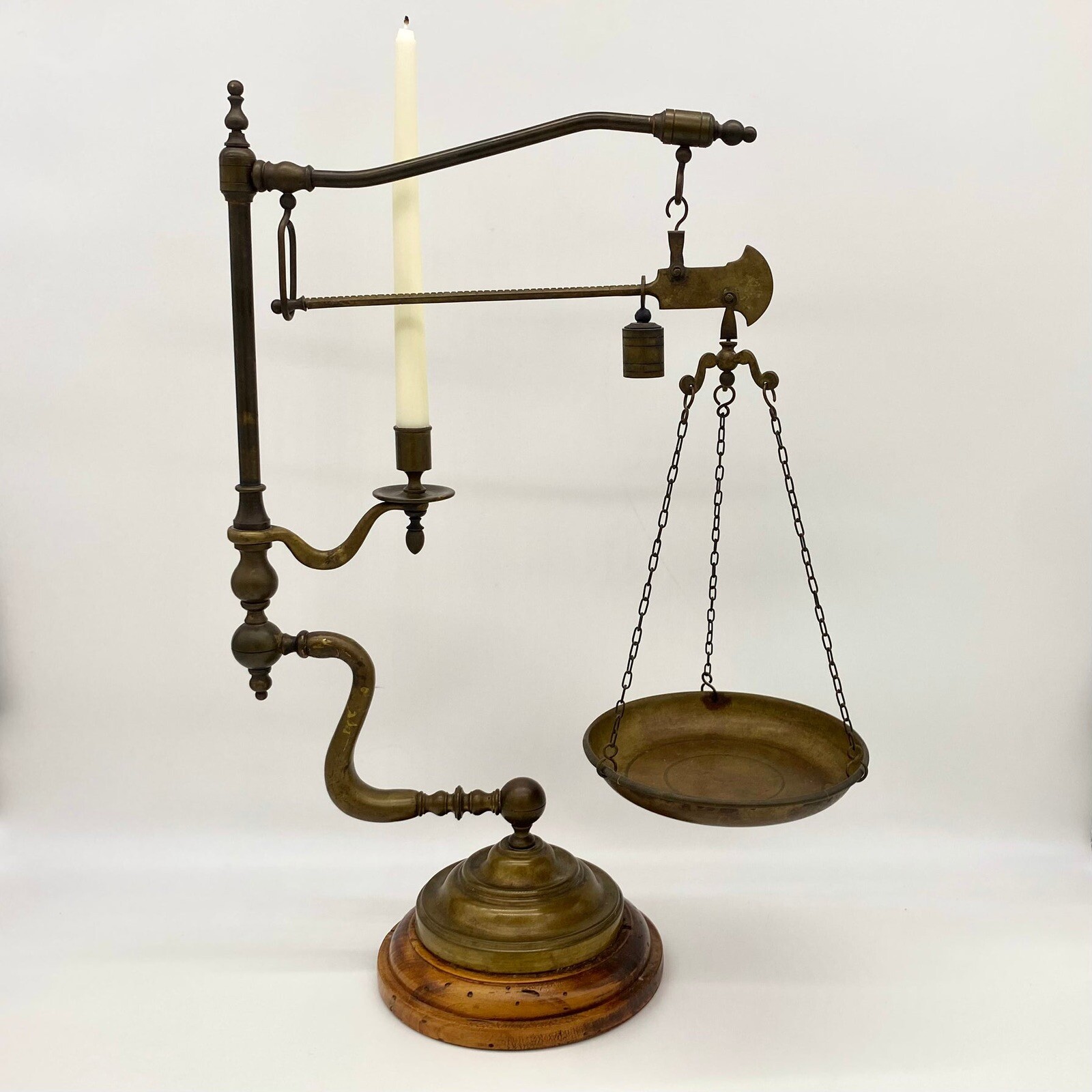 Italian Chapman Weight Scale & Candle Holder