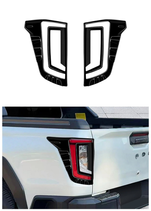 Car Glossy Black Rear Taillight Trim Cover For 2026 Toyota Hilux Car Accessories